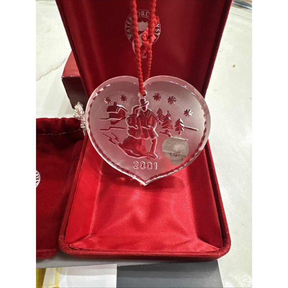 Waterford 2001 Ice Skaters Joys of Winter Collection Christmas Ornament with Box - Picture 9 of 10